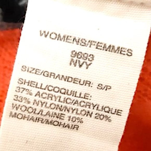WOOLRICH Wool Mohair Sheep Motif Cardigan Orange Black - Picture 8 of 12